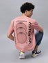 Bold Comfort: Men's Oversize Printed Cotton T-Shirt White
